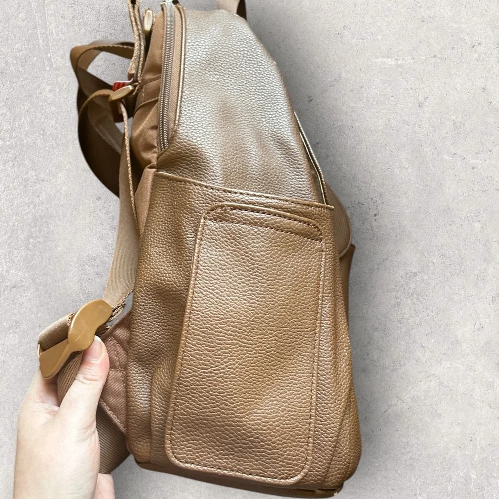 Babymel Robyn Convertible Baby Changing Backpack Tan